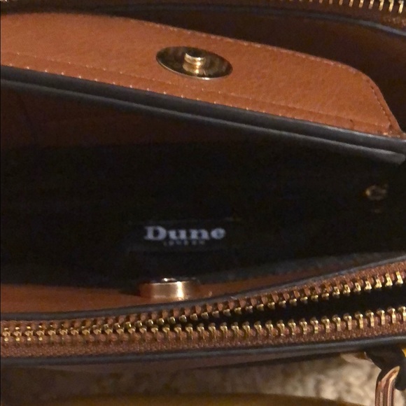 Yellow, navy, brown purse - Picture 3 of 3